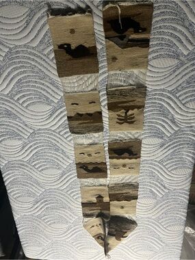 Handwoven Southwestern Tapestry Belt in Tan and Brown, 10mini tapestry connect